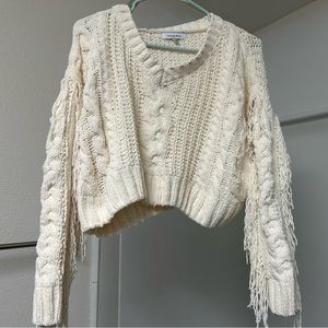 S cream-colored crop sweater - new without tags